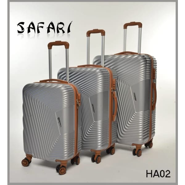 Ensemble de 3 Valises SAFARI - Gris & Marron (HA02) Ensemble de 3 Valises SAFARI - Gris & Marron (HA02)